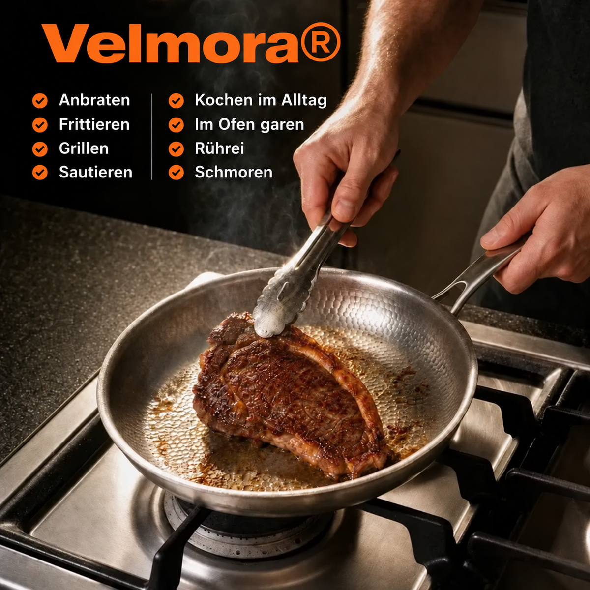 Velmora® – Antihaft-Pfanne aus Titan